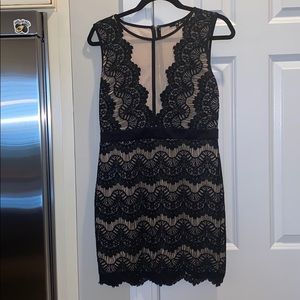 Alt. B beautiful black and nude detailed dress